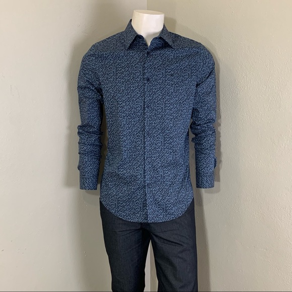 Calvin Klein Men’s Stargazer Button Up Dress Shirt - Picture 2 of 11